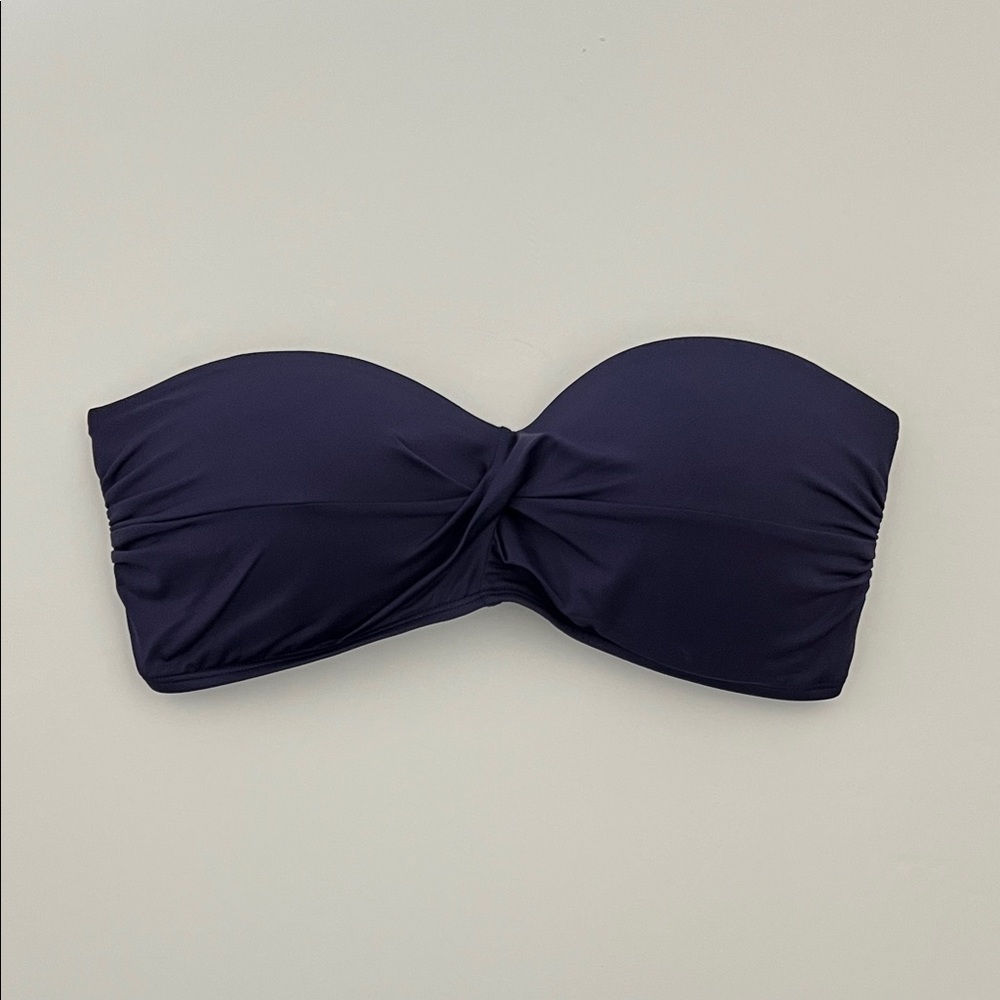kona sol navy blue bikini bandeau size d/dd